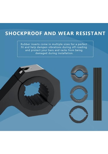 Xuweiwei Aluminum 2 Kelepçe Led Işık Barı Montaj Braketi Kiti Atv Yatay Bar Tüp 1 1.5 1.75 2 Çap