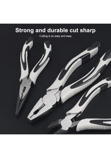 Skycity 6" Elektrikçi Uçlu Pense - Anti Kayma Kollu, Tel Kesme, Soyma Ve Sikma İşlevi - Krom Vanadyum Çelik