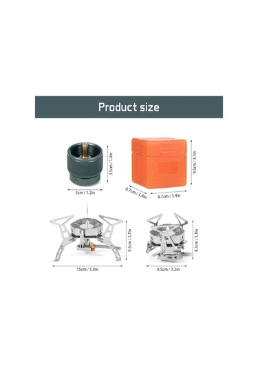 Maoyaya Yürüyüş Yemek Taşınabilir Sobası Sırt Rüzgar Pişirme Piknik Piezo Ocak Kamp Kamp İçin Hava Geçirmez Gaz Çantası Brülörü Ateşlemeli Adaptörlü Açık 3500w Lb Gümüş