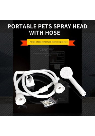 Konesam Beyaz El Tipi Duş Başlığı Seti - 1m Hortum + Tutucu, Evcil Hayvan Yıkama, Saç Yıkama, Çocuk Yıkama İçin Uygun, Kolay Kurulum, Dayanıklı Malzeme Diğer