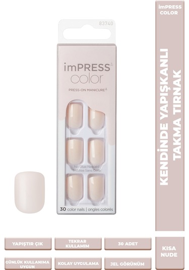 İmpress Color Kendinden Yapışkanlı Takma Tırnak Kısa
