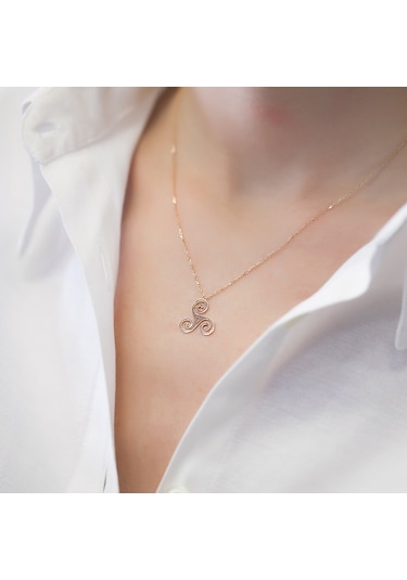 Ariş Kelt Sembolleri Dostluk Sembolü Triskele Altın Kolye