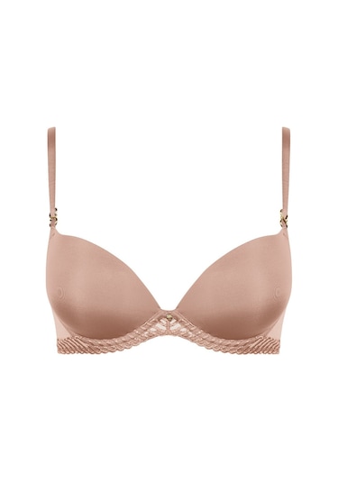 Aubade Sheer Emotion Push - Up Bh, Grs Sertifikalı, Transparan Tüllü Sütyen Bej