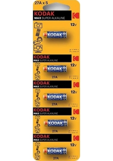 Kodak Alkalin Pil 27a Küçük Tekli - 2 Adet