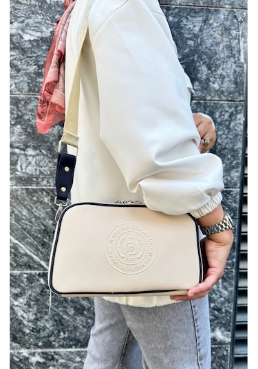 Just Polo Justpolo Kadın Omuz&postacı Çantası Ebat: Boy:16 En:26 Cm Bej Lacivert