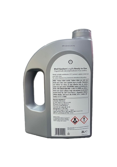 Shell Coolant Longlife RTU Organik Kırmızı Antifriz -37 Derece 3 L