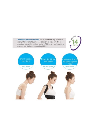 Mk-068 Sırt Duruş Düzeltme Kemeri Kamburluk Önleyici Nefes Alabilir Görünmez Düzeltici