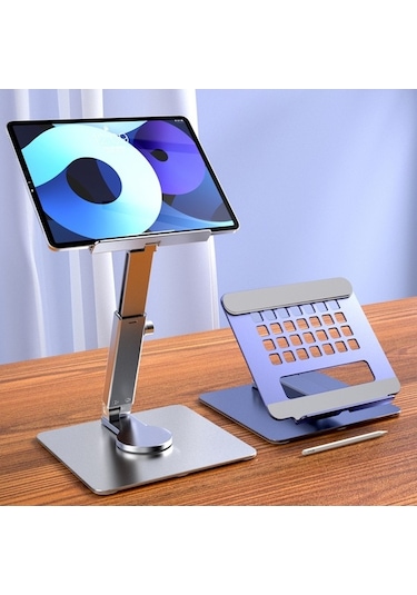 Ebitda 360 Derece Dönümlü H06 Laptop Standı - Hafif Alüminyum - Ergonomik Tasarım - Tablet Tutucu