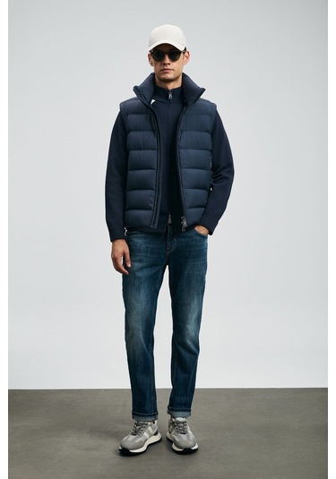 Lufian Erkek Lukas Spor Slim Fit Jean Pantolon 112200231 Mavi Mavi