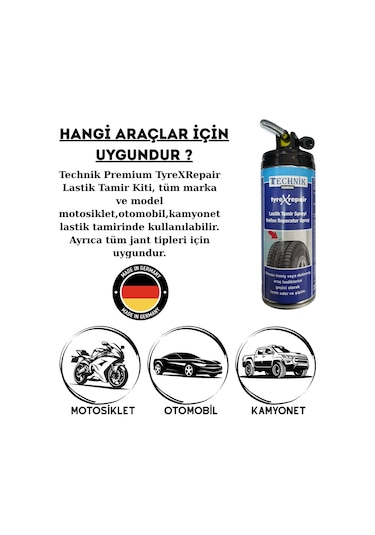 Technik Tyrexrepair Lastik Tamir Kiti Spreyi 400ml