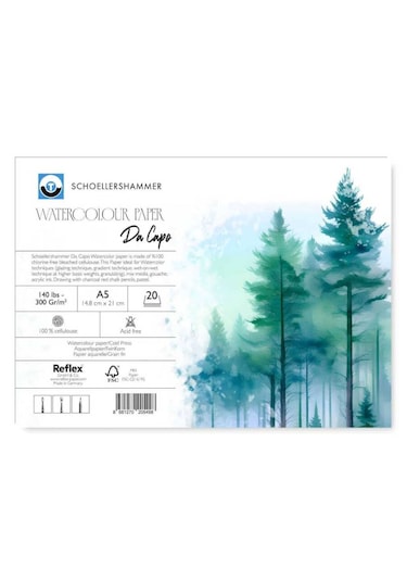 Schoellershammer Cold Press Suluboya Defteri Blok 300 Gr. A5 20 Y