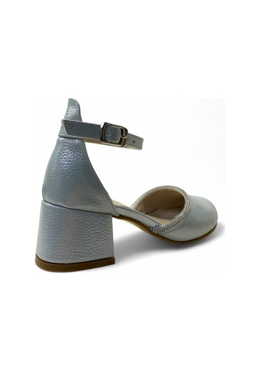 010 Kız Çocuk Topuklu Abiye Ayakkabı Gümüş