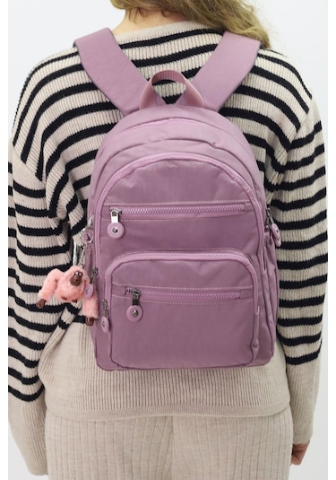 Sevimli Peluş Figürlü Günlük Kadın Sırt Çantası Şık, Kullanışlı, Okula Ve Seyahate Uygun AÇIK PEMBE
