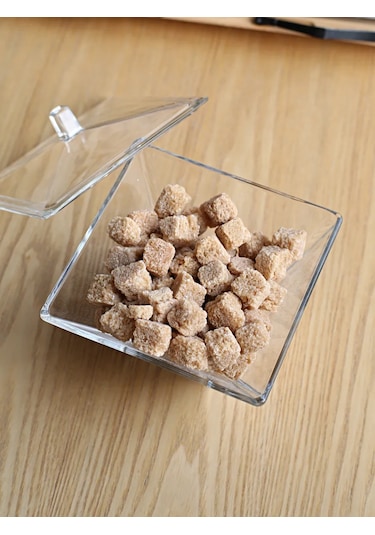 Pıta Ev Ve Kafe İçin Cam Kapaklı Şekerlik 700 Ml. 314357857 Beyaz