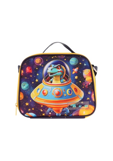 Kaukko Kids Erkek Çocuk Isı Yalıtımlı Okul/piknik Beslenme Çantası Astrnot Dinazor L7273 Mavi - Sarı
