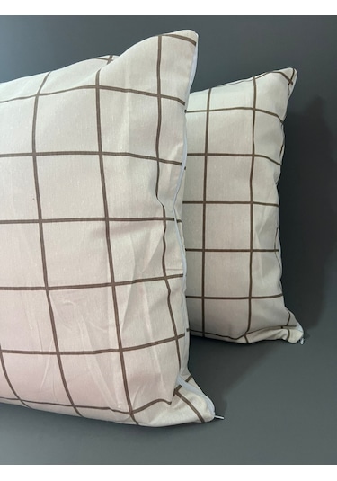 Pamuklu 2 Adet Fermuarlı 50x70 Cm Yastık Kılıfı