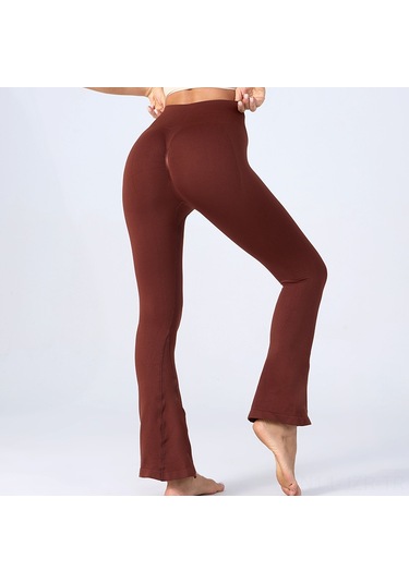 Geeroyoo Yüksek Bel Geniş Ayak Yoga Pantolon - Spor, Dans, Fitness İçin Daraltıcı, Kalça Geliştirici, Konforlu, Dışa Aktarım Kalitesi Siyah Eu S SiYAH