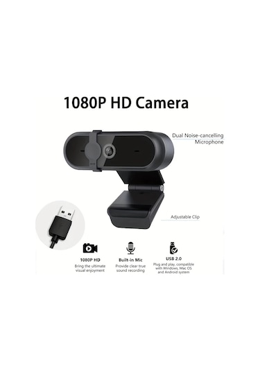 Dashanshop 1080p Bilgisayar Kamerası Yüksek Çözünürlüklü Usb Mikrofonlu Görüntülü Sohbet Canlı Yayın