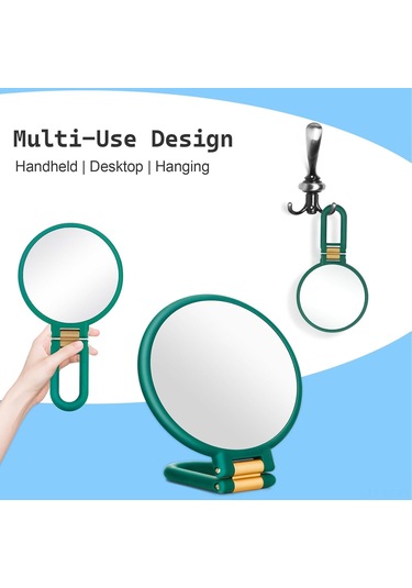 Yifomall Çift Taraflı Taşınabilir Yeşil Makyaj Aynası, 30x Büyütme Özelliği İle Pratik Kullanım