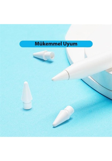 Coofbe Apple Pencil İçin 2 Adet Yedek Uç Apple Pencil 1 Yedek Uç Apple Pencil 2 Yedek Uç 2 Adet