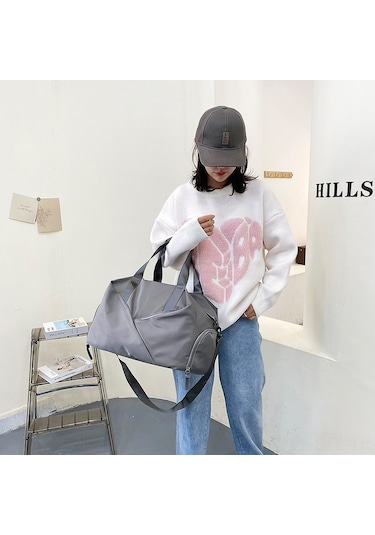 Dofolink Siyah Üniversal Kuru-ıslak Ayrılmış Seyahat Çantası - Spor, Yoga, Fitness İçin Ayırtılmış Ayakkabı Bölümü Ve Dayanıklı Kumaş Çok Renkli