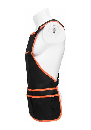 Yifomall Çift Katlı Oxford Kumaş Bahçe Aleti Apronu, Ayarlanabilir Bel Ve Askı, Çok Cepli, Dayanıklı İş Ve Ev Çalışmaları İçin Turuncu-siyah