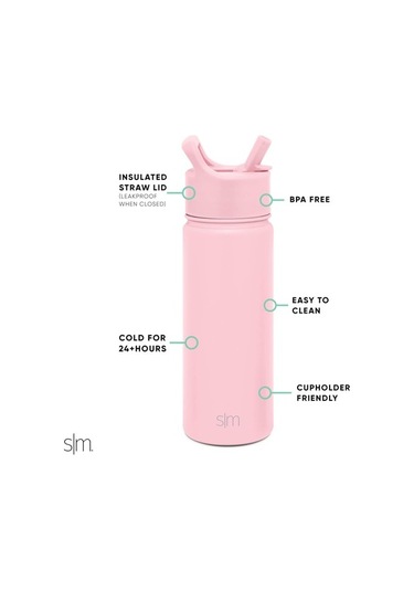 Çocuklar Için Saman Kapaklı Su Şişesi Vakum Yalıtımlı Paslanmaz Çelik Metal Termos Yeniden Kullanılabilir Sızdırmaz Bpa Okulu 18 Oz 395q7ı Diğer