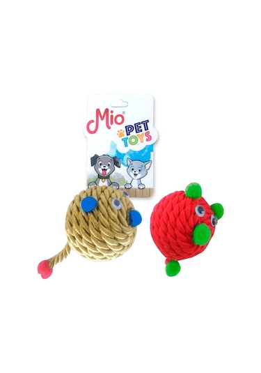 Mio Kedi Oyuncağı Renkli No 5 İp Top 1 Ad