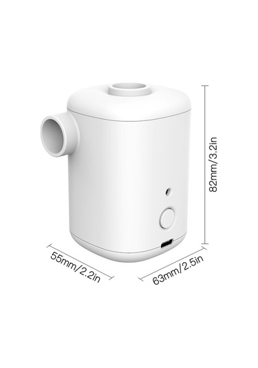 Geeroyoo 2200pa Taşınabilir Kablosuz Hava Pompası: 4 Uçlu Şarj Edilebilir Hızlı Şişirme Söndürme