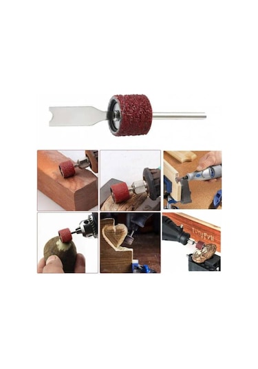 Mini Gravür Makinalar Için Mop Flap Disk Silindir Zımpara Seti
