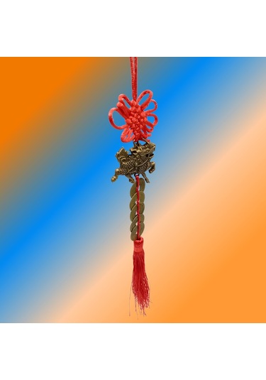 Çin Feng Shui Şans Ve Bereket Beşli Para Dragon 35 Cm