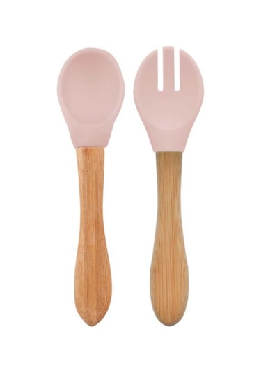 Oioi Mama Kaşığı + Çatal Pinky Pink Pembe