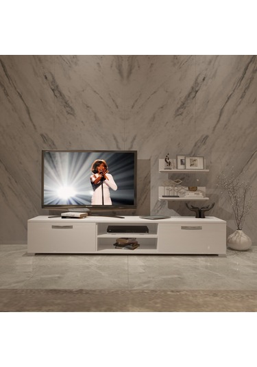 Decoraktiv Eko 4 Mdf Dvd Tv Ünitesi Tv Sehpası Beyaz