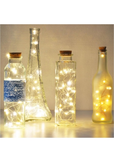 Yılbaşı Pilli Işık Süsü Led Lamba Dekorasyon Aydınlatma 20 Led Sarı