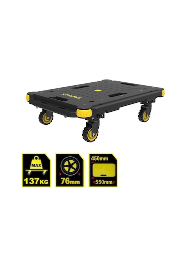 Stanley PC531 137 KG 55 x 45 CM Dört Tekerli Yük ve Paket Taşıma Arabası