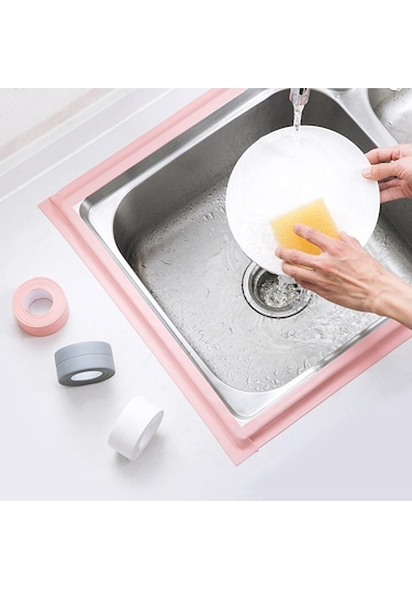 Beyaz 3.2m/6.4m Pvc Banyo Lavabosu Sızdırmazlık Şeridi Bant Kalafat Şerit Kendinde Yapışkanlı Su Geçirmez Kalıp Mastikler 56368796