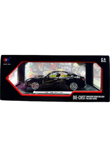 1:24 Metal Model Koleksiyon Araba Porsche Siyah 21 Cm Cz127b
