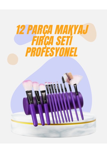 Doğal Görünüm Sağlayan Yumuşak Kıllı 12 Parça Makyaj Fırça Seti Günlük Ve Profesyonel Kullanıma Uygun