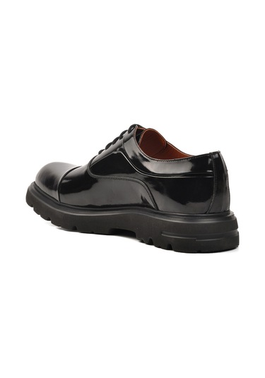 Siyah Rugan Hakiki Deri Erkek Günlük Ayakkabı Premium 33283 M SIYAH RUGAN Siyah