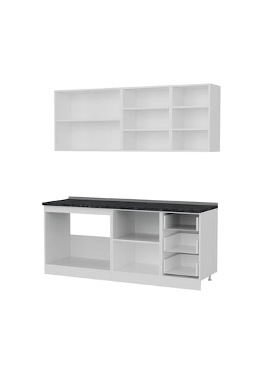 Minar 195 Cm Mutfak Dolabı Beyaz Dore 195-d2