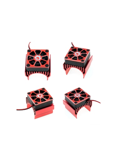 Dianziye Traxxas Trx-4/trx-6 G63 1/10 Tırmanma Arabaları İçin Bjm347 Kırmızı Motor Soğutma Fanı 4.8-11.1v