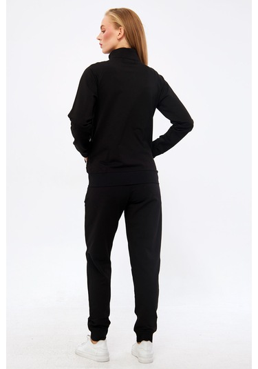 Trendhill Siyah Kadın İki İplik Eşofman Takım Edy5532s Siyah