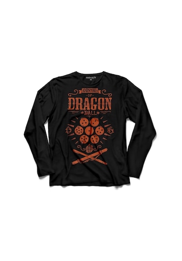 Adventures Of Dragon Balls Goku Uzun Kollu Tişört (512972135)