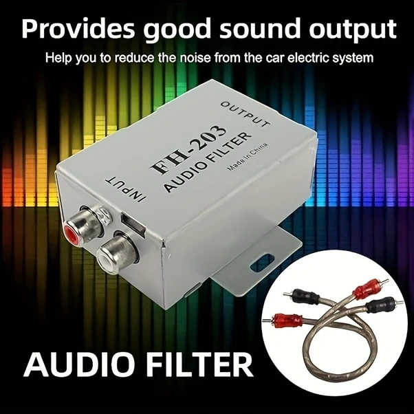 Hightower Car Audio Filter 203, Araç Ses Sistemi Gürültü Önleyici, Amplifikatör Ve Subwoofer İçin 2 Kanallı Rca Izolasyon Filtre