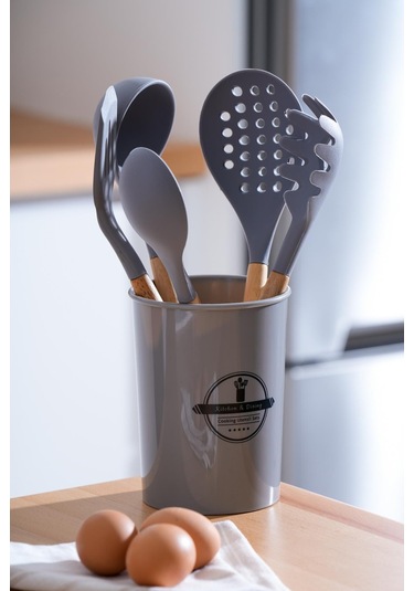 Handy 5 Parça Silikon Mutfak Gereçleri Seti Gri