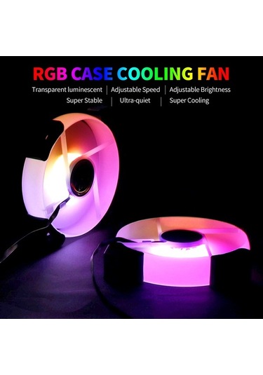 Didadodo 12cm Rgb Soğutma Fanı - Sessiz, Hidrolik Yataklı, Beyaz Yüksek Kapasiteli Beyaz