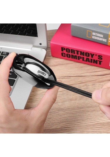 2'li Paket Kablo Düzenleyici Kulaklık Otomatik Siyah Büyük