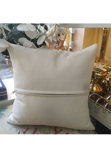 Goblen Soyut Yüz Desenli Kırlent Kılıfı