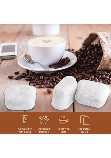 Ulzyvf Keurig Kahve Makinesi İçin 12'li Aktif Karbonlu Su Filtresi Paketi Beyaz Beyaz
