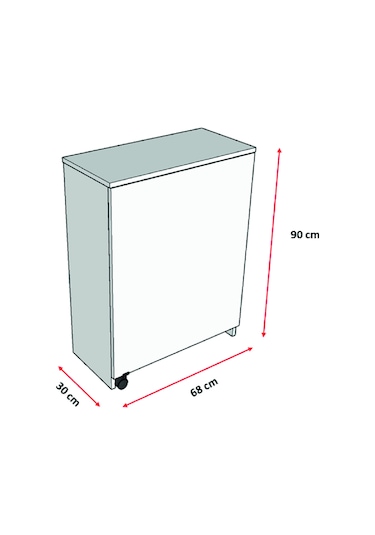 Asra Trend Mutfak Fonksiyonel Kiler Dolabı Katlanır Masa Petra